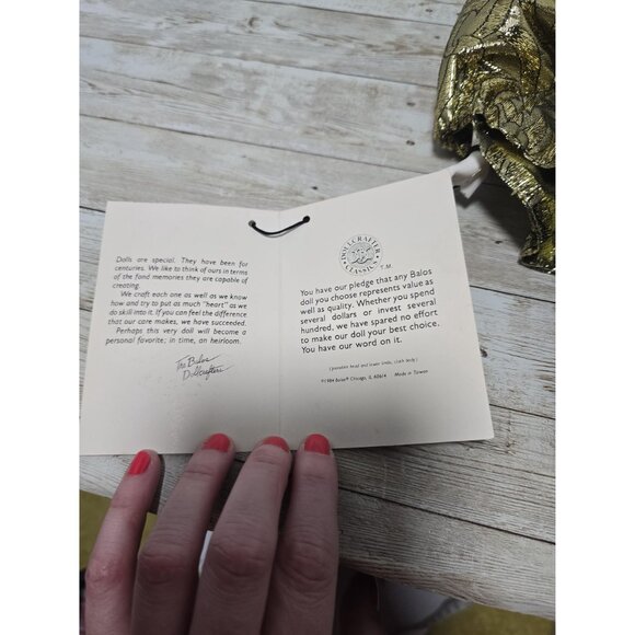 16" Gold Black Jean Marie With tags Charles A Berry Silvestri Broken Left Thumb - Picture 9 of 10